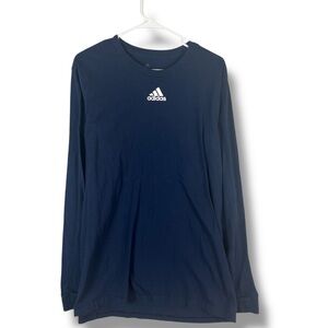 Adidas Shirt Mens XL X Large Navy Longsleeve Amplifier Tee Crew Neck